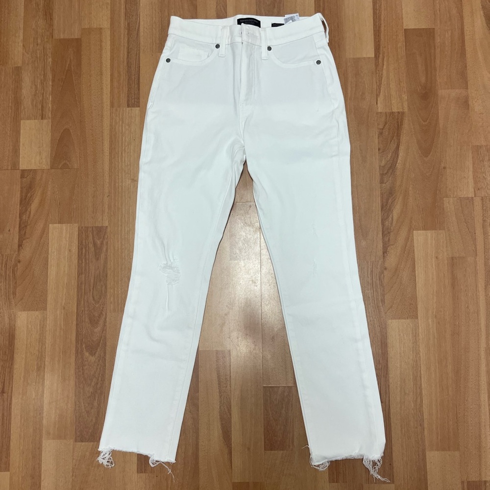 Banana Republic White High Rise Slim Women's Size 26 Jeans